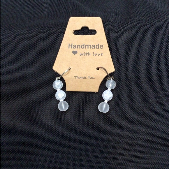 Six Handmade Gemstone Earrings Set in Pink, Purple, Black, Crystal, & Turquoise. - Picture 11 of 15